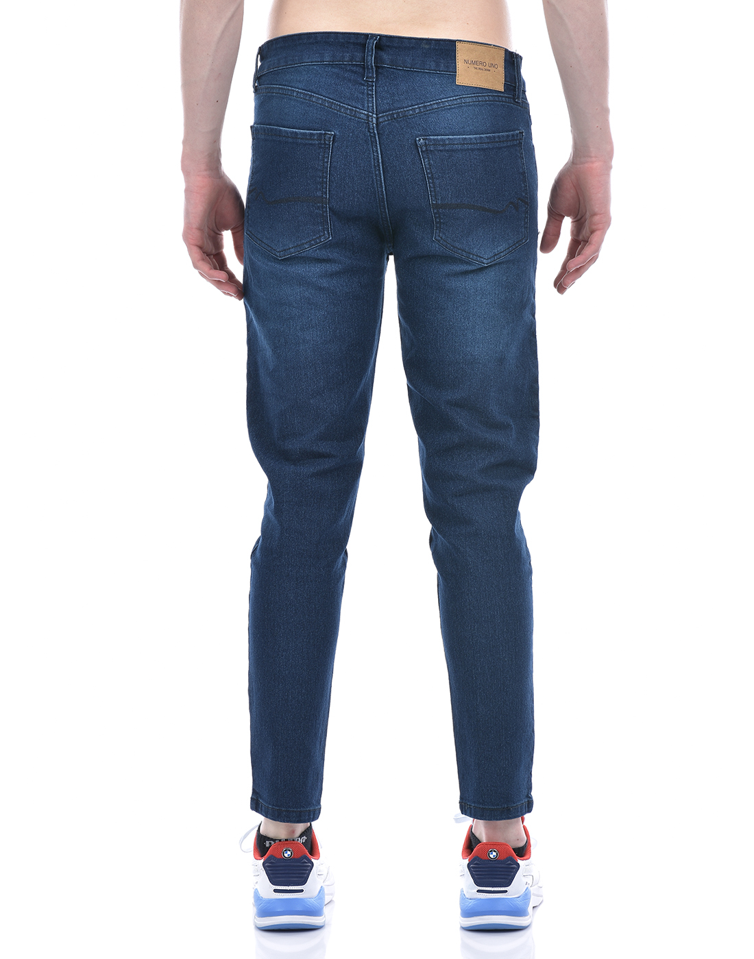 Numero Uno Men Solid Dark Blue Jeans